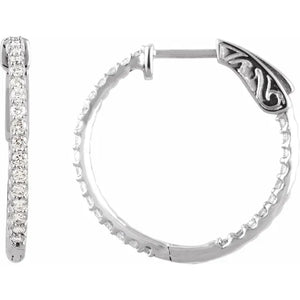 Inside-Outside Diamond hoop earrings