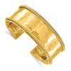 Small Hammered Rope Edge Cuff Bangle