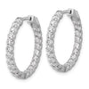 Diamond In/Out Hinged Round Hoop Earrings