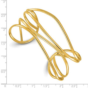 Abstract Gold Cuff