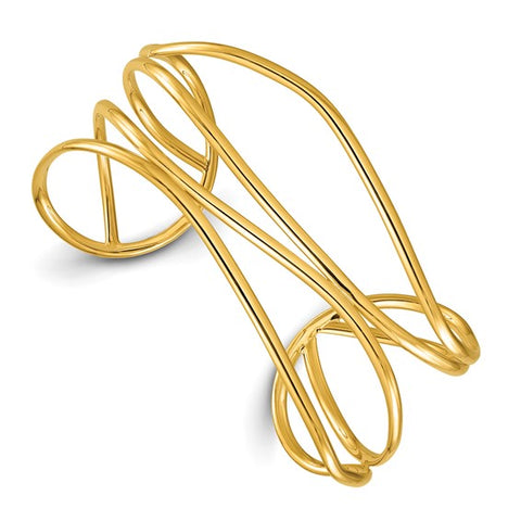 Abstract Gold Cuff