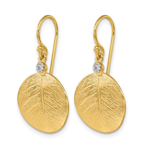 Circle Leaf Earrings