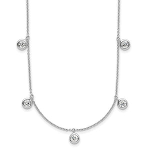 Necklaces with Hanging Bezel Set Diamonds