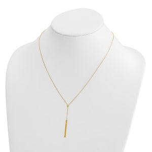 Diamond Bezel Bar Y-Drop Necklace