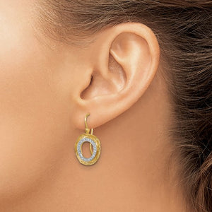 Textured Diamond Dangle Earrings
