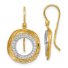 Textured Diamond Dangle Earrings