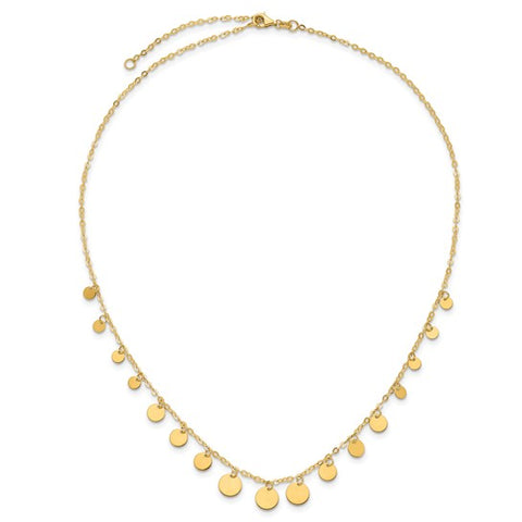Dangling Disc Necklace