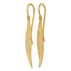 Textured Diamond Leaf Earrings
