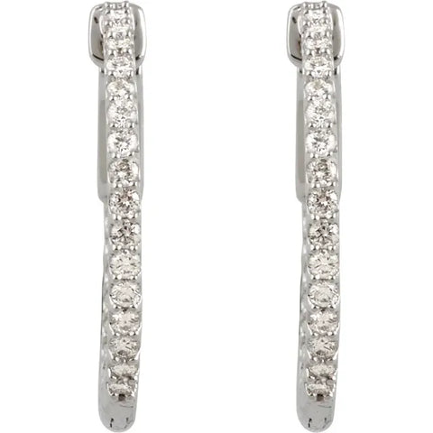 Inside-Outside Diamond hoop earrings