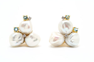 Pearl Cluster Earrings